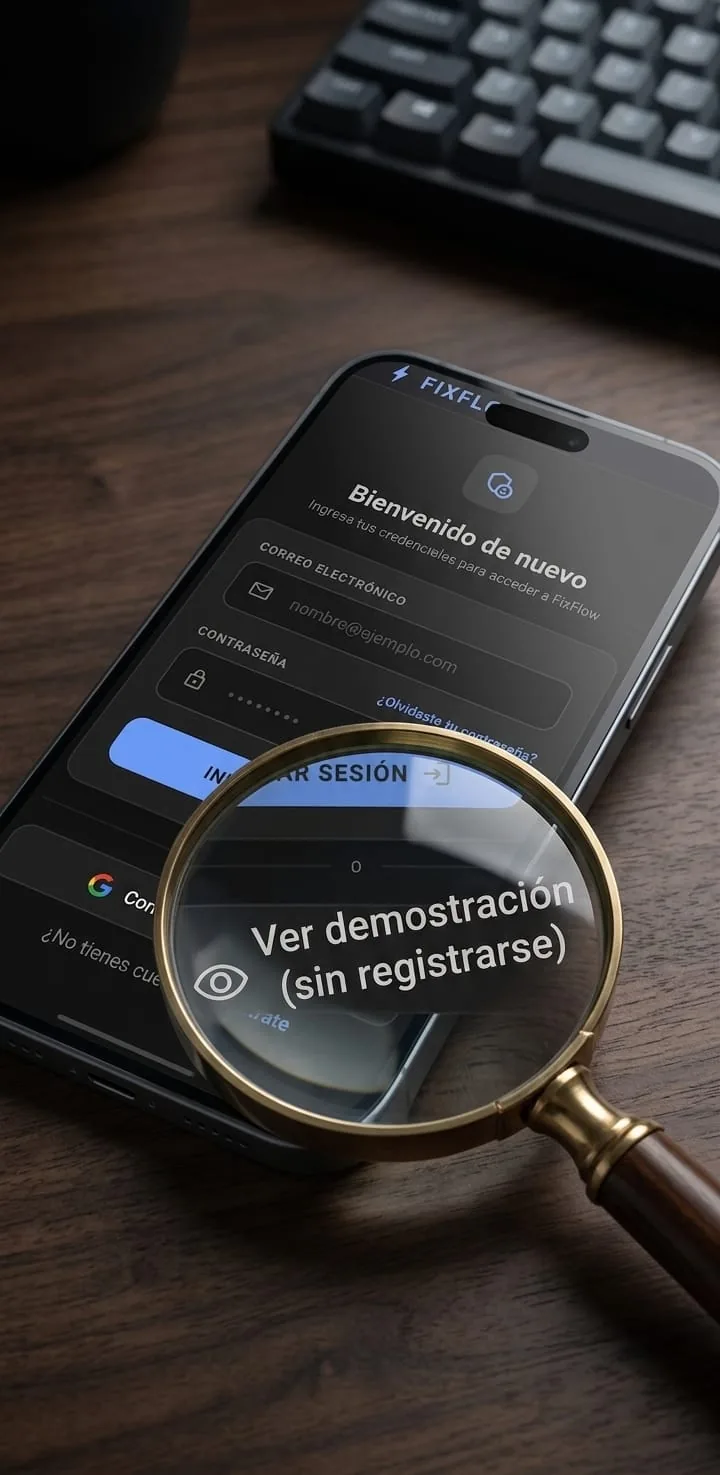 Pantalla de login con la opcion 'Ver demostracion'